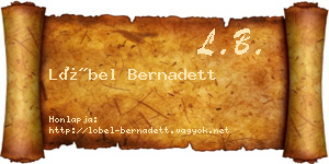 Löbel Bernadett névjegykártya